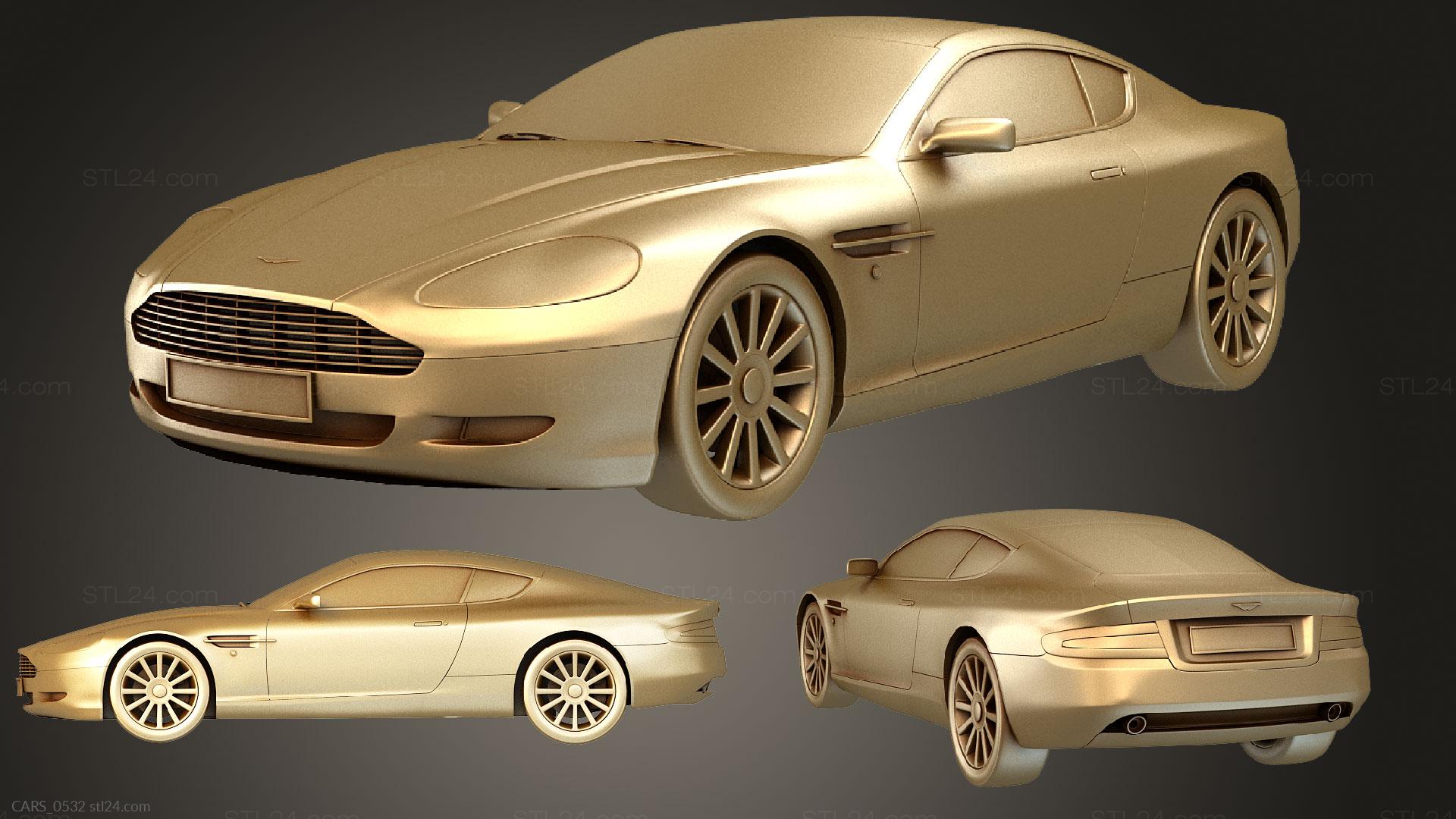 Автомобили и транспорт - Aston Martin DB9, CARS_0532 | 3D модель для ЧПУ  станка